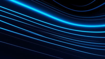 Seamless Background of vibrant Neon Shapes in sky blue Hues. Glowing Wallpaper