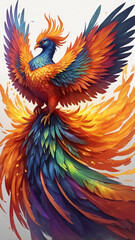 Obraz premium abstract colorful background with feathers