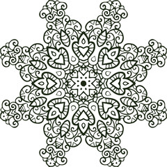 Beautiful flower art and mandala vector design