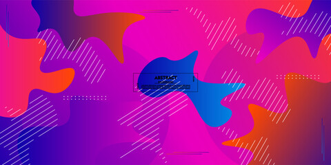 Colorful geometric background. Composition of fluid shapes on a bright color background. Eps10
