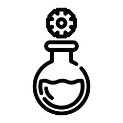 laboratory management cut line icon