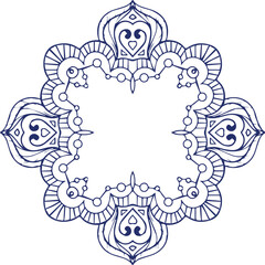 Beautiful flower art and mandala vector design