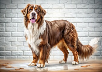 Panoramic M&uuml;nsterl&auml;nder, shimmering droplets, diagonal brickwork.