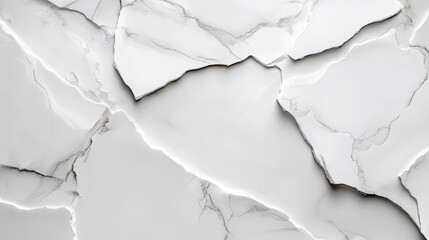 Elegant White Marble Texture with Subtle Grey Veins and Cracks