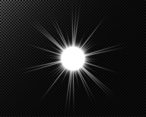 Sun with rays, flash, radiance 1