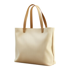 Beige Tote Bag Studio Shot.