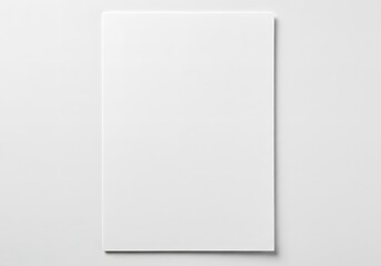 Blank White Card Mockup on White Surface for Design Presentation