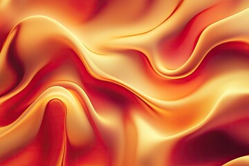 Abstract Liquid Gold and Red Swirls Background Texture Image