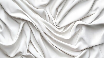 Obraz premium Smooth and Soft White Fabric Draped Elegantly for Background Use