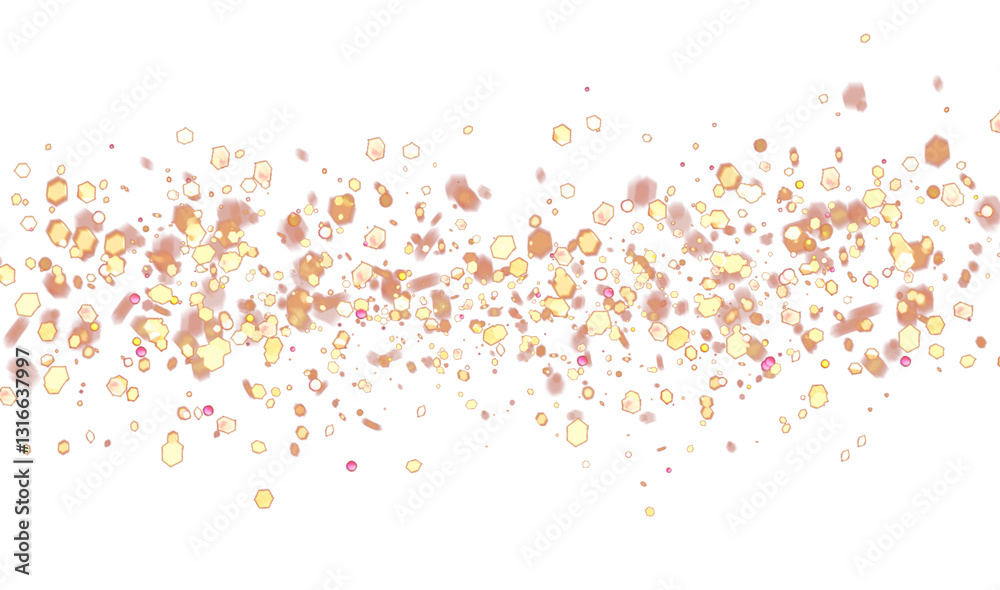 Wall mural glittering dust particles seamless on transparent background. glittering sparkling dust particles, p