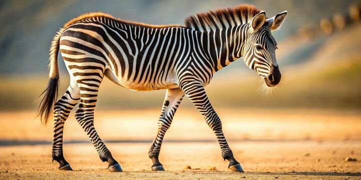 Striking zebra-equine hybrid legs; minimalist photography showcases unique zebroid features.