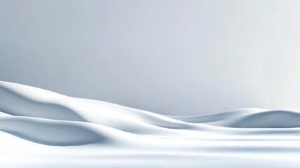 Obraz premium Serene Abstract Snow Landscape with Gentle Curves and Soft Lighting