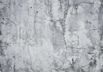 Obraz premium Cracked Concrete Wall Texture with Old Gray Plaster Surface Background