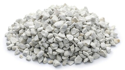 White Crushed Stone Garden Path Texture Background - Landscaping Design