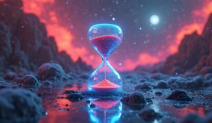 hourglass with sand
