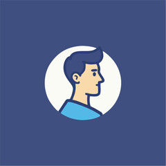 People icon character flat design. Cartoon avatar, profile in vector illustration