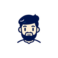 People icon character flat design. Cartoon avatar, profile in vector illustration
