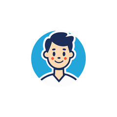 People icon character flat design. Cartoon avatar, profile in vector illustration