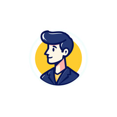People icon character flat design. Cartoon avatar, profile in vector illustration