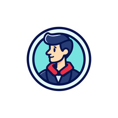 People icon character flat design. Cartoon avatar, profile in vector illustration