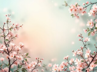 Fototapeta premium A gentle gradient blending soft pastel green and pink tones, perfect for creative designs, digital artwork, or soothing presentations.