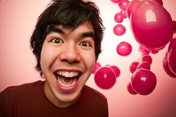 Love confession. Commercial ad campaign graphic design. Valentine's day greeting from man or for man: breathtaking striking image of loving latin young man. Dreamy romance. Deep connection.