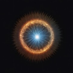 Fototapeta premium energy power explosion effect isolated on a black background