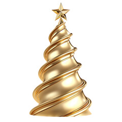 Golden Spiral Christmas Tree for 3D Render.