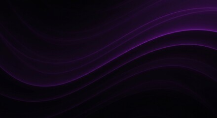 Fototapeta premium Abstract purple wave pattern on a dark background, creating a serene and modern aesthetic.