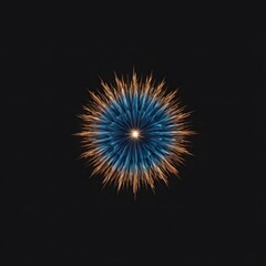 Fototapeta premium energy power explosion effect isolated on a black background
