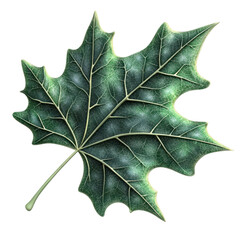 Fototapeta premium Green Maple Leaf Detail for Nature Close-up.