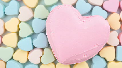 Obraz premium heart shaped candies