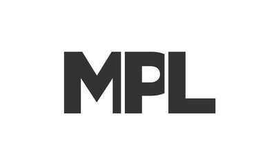 MPL logo design template with strong and modern bold text. Initial based vector logotype featuring simple and minimal typography. Trendy company identity.