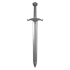 Medieval Sword for Isolated, Silver, Fantasy.