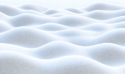 Obraz premium Serene Winter Landscape with Soft Hills of Fresh Snow