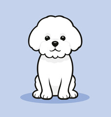 Cute Bichon Frise Puppy vector