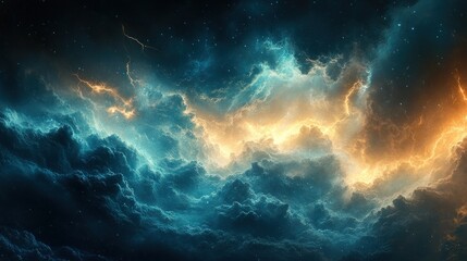 Obraz premium Cosmic storm clouds