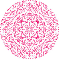 Beautiful flower art and mandala vector design