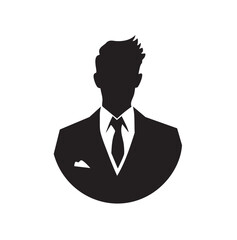 Businessman Avatar Silhouette vector icon