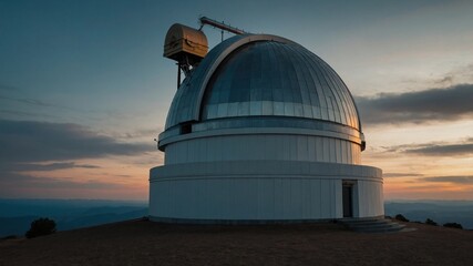 Obraz premium Journey beyond earth at the observatory
