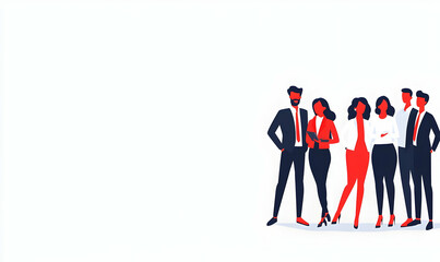Diverse Business Team Standing Together in Professional Attire