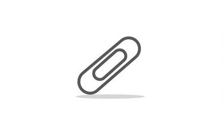 Obraz premium Illustrated Paperclip with Shadow