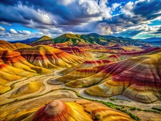 Oregon's Painted Hills: surreal, vibrant colors, abstract hillscapes, unique geology inspire awe.