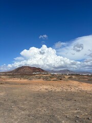 mountain landscape with blue sky