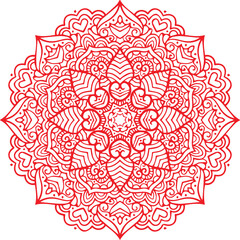 Beautiful flower art and mandala vector design