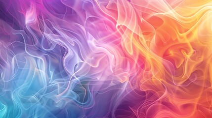 Obraz premium Abstract background with swirling colorful smoke-like textures.