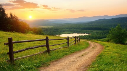 Answer Tranquil Green Valley Path Wooden Walkway Exploration On Breathtaking Hillside Landscape Discover Sky High Mountains And Unforgettable Views For Peaceful Escape And Journey