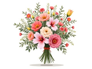 Spectacular Flower Show Bouquet Illustration