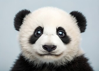 Close-Up Portrait of a Cute Panda