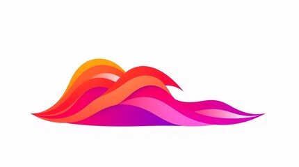 Vibrant Abstract Fluid Art, Digital Abstract Art with Colorful Waves.
